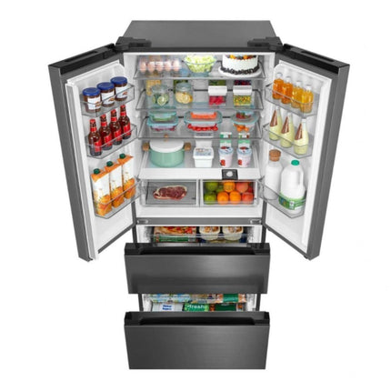 Midea 4-Door French Door Ψυγείο 516L με Inverter Quattro, Platinum Fresh+ & Wi-Fi, Inox