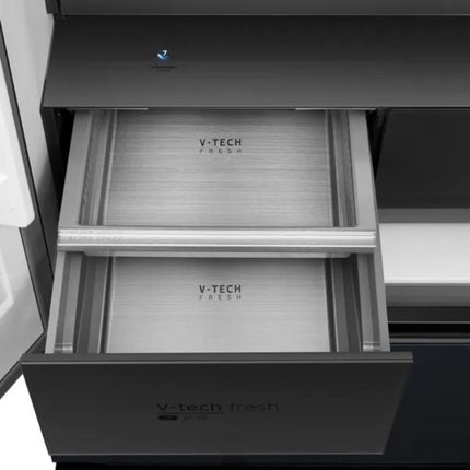 Midea Smart Side by Side Ψυγείο 515L Inverter με PST+ Αποστείρωση, V-Tech Fresh Zone & Wi-Fi, Nightsky Black