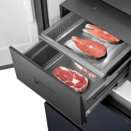 Midea Smart Side by Side Ψυγείο 515L Inverter με PST+ Αποστείρωση, V-Tech Fresh Zone & Wi-Fi, Nightsky Black