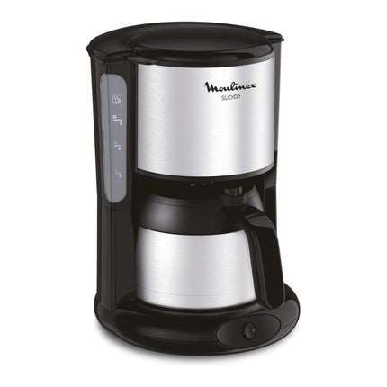MOULINEX Subito Καφετιέρα Φίλτρου με Θερμομονωτική Ανοξείδωτη Κανάτα 0.9L για 8-10 Φλιτζάνια, Anti-drip Σσύστημα & Αυτόματη Απενεργοποίηση FT360811