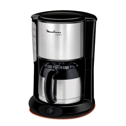 MOULINEX Subito Καφετιέρα Φίλτρου με Θερμομονωτική Ανοξείδωτη Κανάτα 0.9L για 8-10 Φλιτζάνια, Anti-drip Σσύστημα & Αυτόματη Απενεργοποίηση FT360811