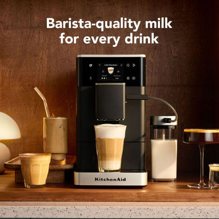 KitchenAid KF4 Πλήρως Αυτόματη Μηχανή Espresso 15bar με Παγωμένο Καφέ και Αυτόματο Σύστημα Γάλακτος 5KES8454BBM Matte Black