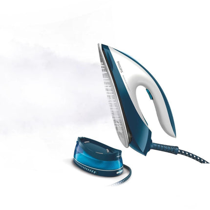 PHILIPS PerfectCare Compact Σύστημα Σιδερώματος 6.5B 2400W 1.5L με Τεχνολογία OptimalTEMP & Συνεχή Παροχή Ατμού Χρώμα Λευκό Μπλε GC7840/20