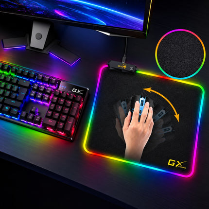 GENIUS GX-Pad 500S RGB Gaming Mousepad 450x400mm με LED Φωτισμό 10 Modes