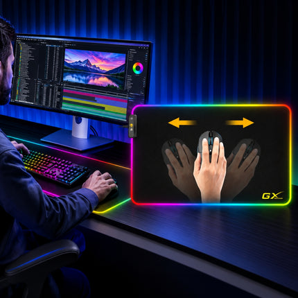 GENIUS GX-Pad 800S RGB Gaming Mousepad 800x300mm με LED Φωτισμό 10 Modes