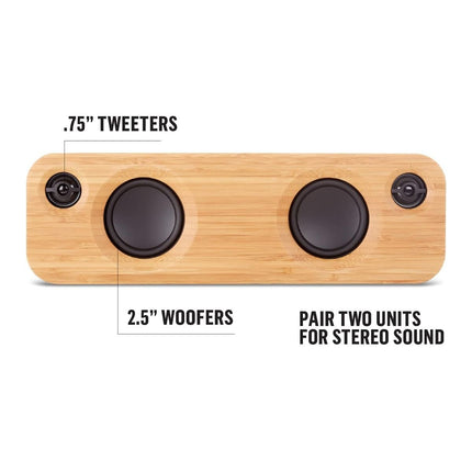 House of Marley Get Together Mini Φορητό Ηχείο Bluetooth με TWS, Αυτονομία 10 Ωρών και Φυσικό Μπαμπού JA013