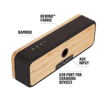 House of Marley Get Together Φορητό Ηχείο Bluetooth με Μπαταρία 8 Ωρών και Φυσικό Μπαμπού JA006