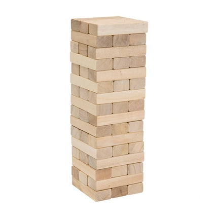 Timberrr Jenga Παιχνίδι Ισορροπίας & Στρατηγικής με Ξύλινα Τουβλάκια 48 Τεμάχια, 3+ Ετών