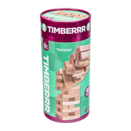 Timberrr Jenga Παιχνίδι Ισορροπίας & Στρατηγικής με Ξύλινα Τουβλάκια 48 Τεμάχια, 3+ Ετών