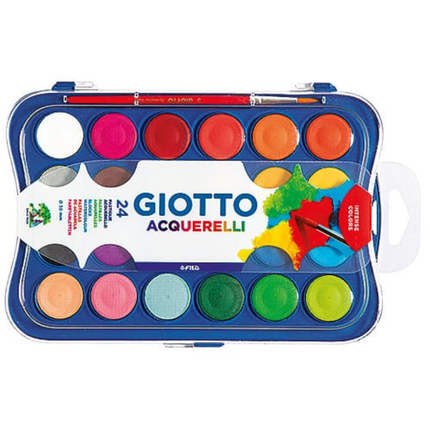 GIOTTO Acquerelli Σετ Νερομπογιές 24 Χρωμάτων με Πινέλο GIO-352400 3+ Ετών