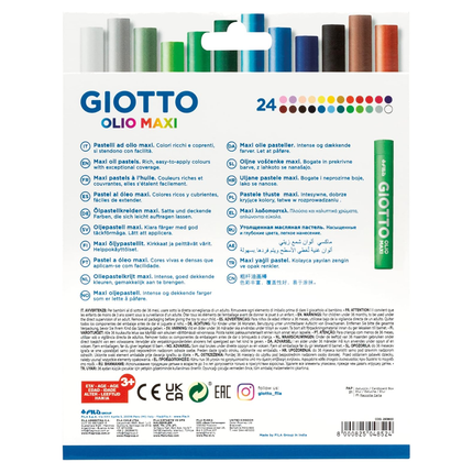 GIOTTO Olio Maxi Λαδοπαστέλ Ζωγραφικής 24 Χρωμάτων GIO-293800 3+Ετών
