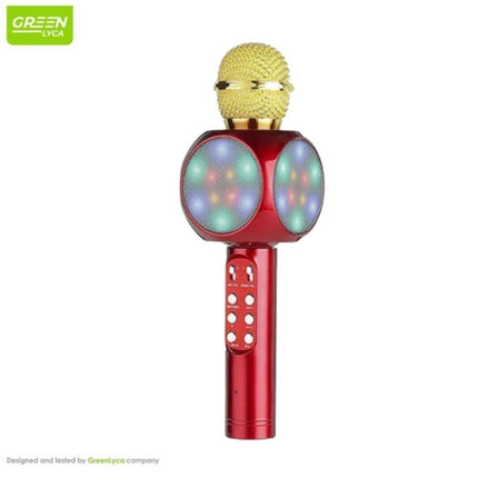 Green Lyca Ασύρματο Μικρόφωνο HiFi με Ενσωματωμένο Ηχείο για Karaoke και RGB Φωτισμό GL69633