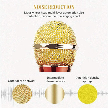 Green Lyca Ασύρματο Μικρόφωνο HiFi με Ενσωματωμένο Ηχείο για Karaoke και RGB Φωτισμό GL69633