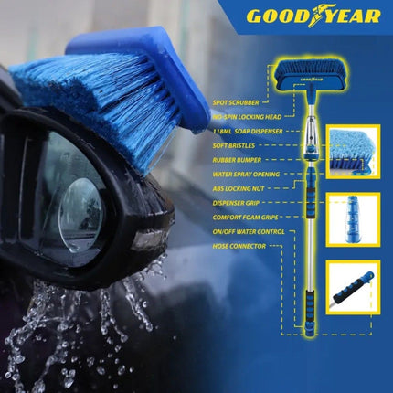 GOODYEAR Τηλεσκοπική Βούρτσα Καθαρισμού με Σαπουνοθήκη 118ml και Κοντάρι AVR-905527