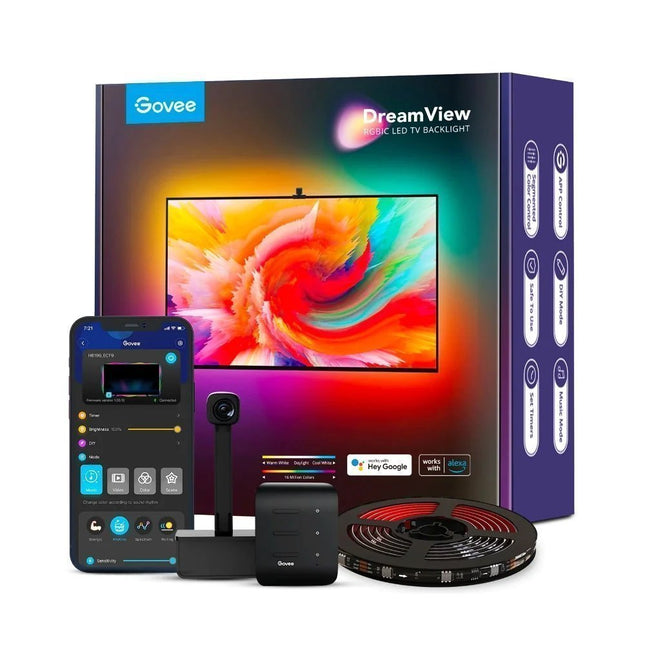 Govee Φωτισμός TV Backlight DreamView T1 H6199 55–65” RGBIC με Envisual Color-Match & Φωνητικό Έλεγχο