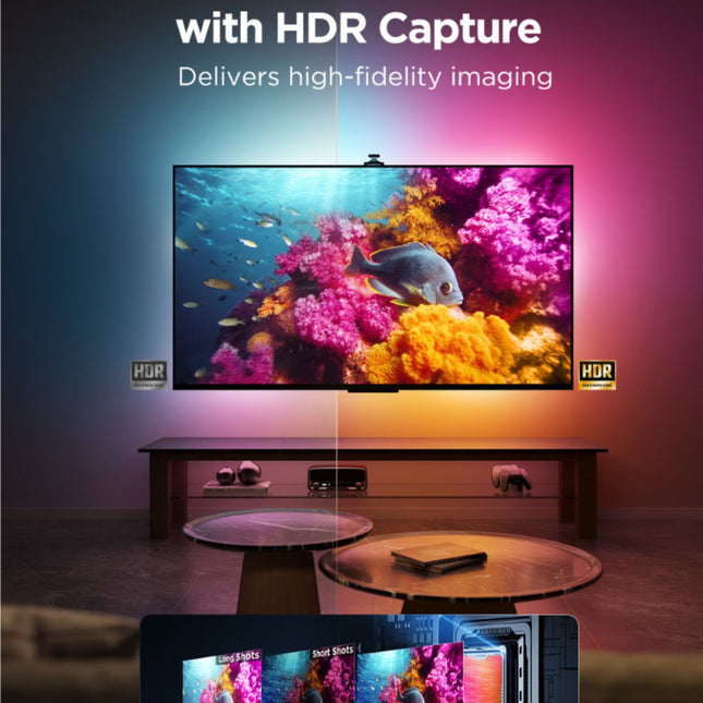 Govee Φωτισμός TV Backlight 3 Pro 55–65” RGBICW με Τριπλή HDR Κάμερα, Matter & DreamView