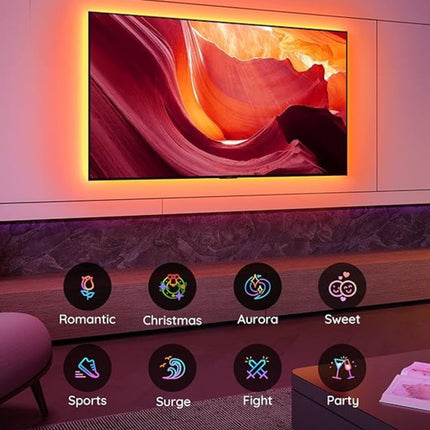 Govee TV Έξυπνη Ταινία Οπίσθιου Φωτισμού LED 46–65″ με Έλεγχο μέσω App, Music Mode & 64+ Σκηνές