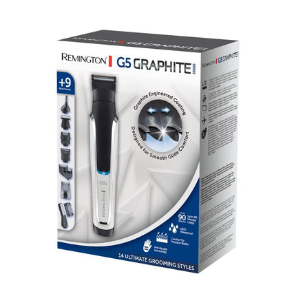 Remington G5 Graphite Series Επαναφορτιζόμενο Αδιάβροχο Πολυεργαλείο Περιποίησης για Πρόσωπο, Γένια, Μαλλιά & Σώμα με Λεπίδες Γραφίτη και Αυτονομία 90Λεπτά PG5000
