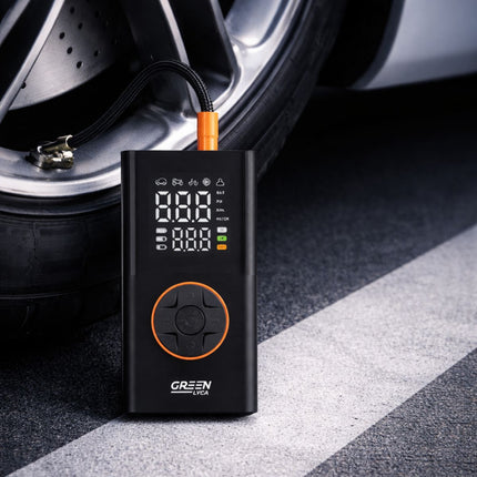 Green Lyca 3σε1 Αεροσυμπιεστής Αυτοκινήτου 150PSI με Ψηφιακή Οθόνη, LED Φως & Power Bank GL69861