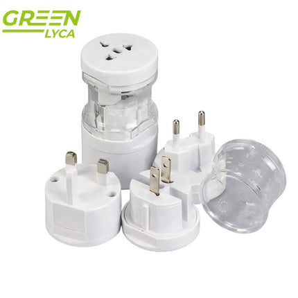 Green Lyca Universal Travel Adaptor 3-σε-1 για Παγκόσμια Χρήση G-1026 Άσπρο