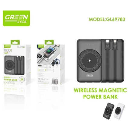 Green Lyca Ασύρματο Μαγνητικό Powerbank 10000mAh για Ταχεία & Ασύρματη Φόρτιση Παντού