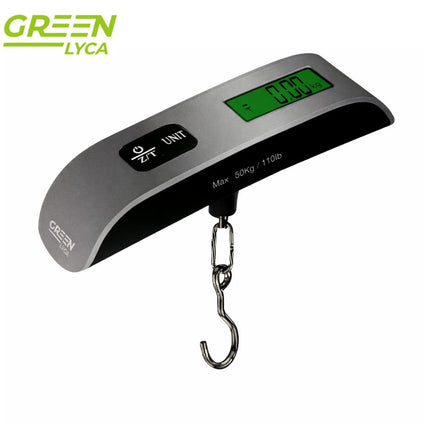 Green Lyca Φορητή Ηλεκτρονική Ζυγαριά Χειρός 50kg με Οθόνη LED & Αισθητήρα Θερμοκρασίας GL69605