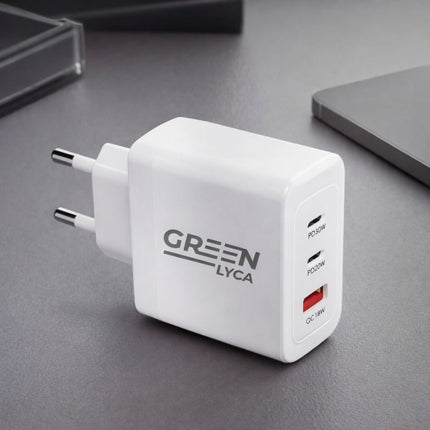 Green Lyca Ταχυφορτιστής PD 65W με 3 Θύρες & Υπερταχεία Φόρτιση GL69424