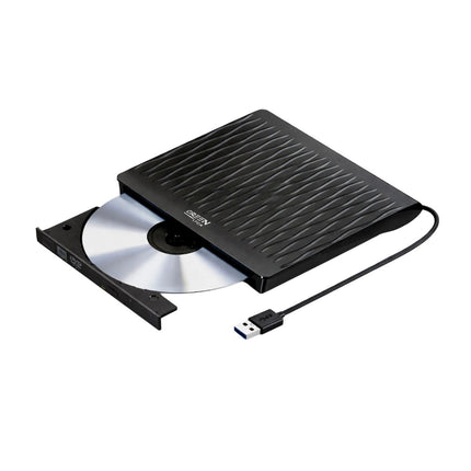 Green Lyca Ultra-Thin Εξωτερικός DVD Writer USB 3.0 για Ανάγνωση & Εγγραφή CD/DVD GL70298