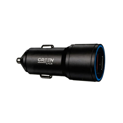 Green Lyca Διπλός Φορτιστής Αυτοκινήτου USB-A & Type-C 38W με Καλώδιο GL70311