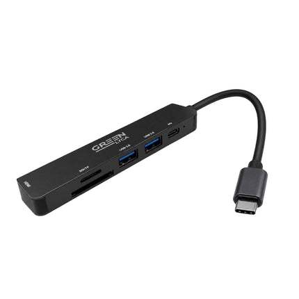 Green Lyca Hub 6 σε 1 Type-C με HDMI, USB και Αναγνώστη Καρτών G-1300