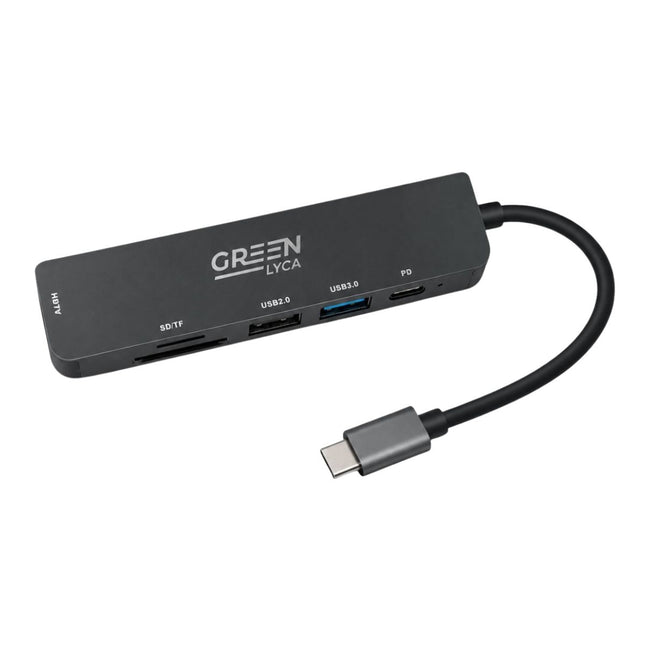 Green Lyca Hub 6 σε 1 Type-C με HDMI, USB και Αναγνώστη Καρτών G-1300