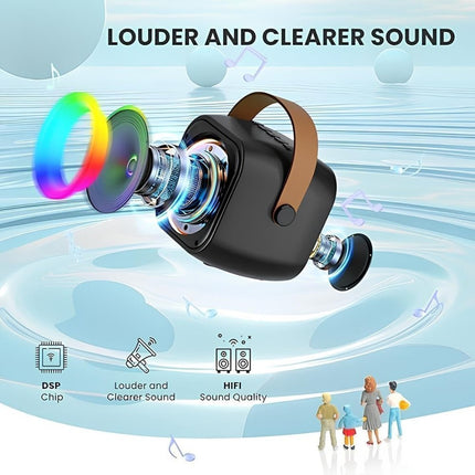 Green Lyca Karaoke Μικρόφωνο με RGB Φωτισμό, Bluetooth 5.3, 5W Ηχείο & Αυτονομία 5 Ώρες
