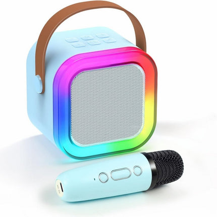 Green Lyca Karaoke Μικρόφωνο με RGB Φωτισμό, Bluetooth 5.3, 5W Ηχείο & Αυτονομία 5 Ώρες