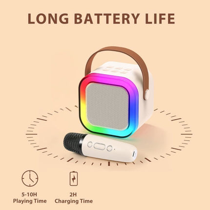 Green Lyca Karaoke Μικρόφωνο με RGB Φωτισμό, Bluetooth 5.3, 5W Ηχείο & Αυτονομία 5 Ώρες