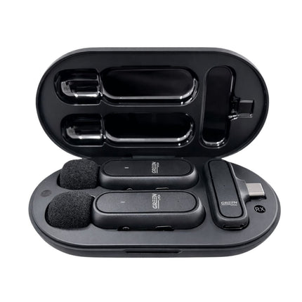 Green Lyca Σετ 2 Ασύρματων Lavalier Μικροφώνων USB-C με AI Noise Cancelling για Live & Video GL69664