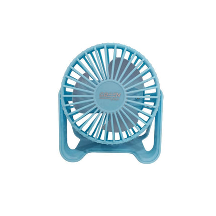 Green Lyca Mini Portable Fan Επαναφορτιζόμενος Φορητός Ανεμιστήρας 1200 mAh με Περιστροφή 360° & 3 Ταχύτητες GL69308 Μπλε