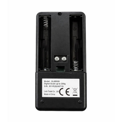 Green Lyca Ψηφιακή Ζυγαριά Τσέπης 200g/0.01g Υψηλής Ακρίβειας με Οθόνη LCD GL69599