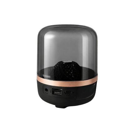 Green Lyca Φορητό Ηχείο Bluetooth με 360° Ήχο, LED Φωτισμό και έως 90 Λεπτά Αυτονομία GL70304 Μαύρο