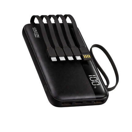 Green Lyca Power Bank 10000mAh Φορητός Φορτιστής με Digital Display και Fast Charging έως 22.5W GL70176