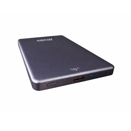 Green Lyca Power Bank 5000mAh Ultra Thin Aluminum 20W PD με Ασύρματη Φόρτιση GL70329