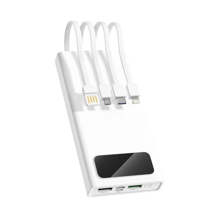 Green Lyca Power Bank 20000mAh με Γρήγορη Φόρτιση έως 22.5W Ενσωματωμένα Καλώδια GL69858