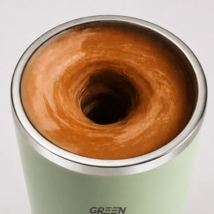 Green Lyca Αυτόματο Μαγνητικό Κύπελλο Ποτήρι Ανάδευσης 400ml με Αυτονομία Έως 20 Λεπτά GL70448 Πράσινο