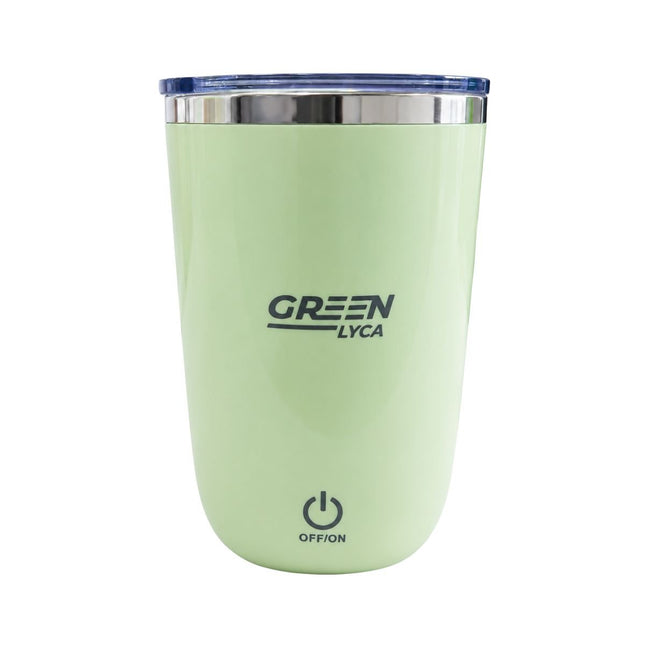 Green Lyca Αυτόματο Μαγνητικό Κύπελλο Ποτήρι Ανάδευσης 400ml με Αυτονομία Έως 20 Λεπτά GL70448 Πράσινο