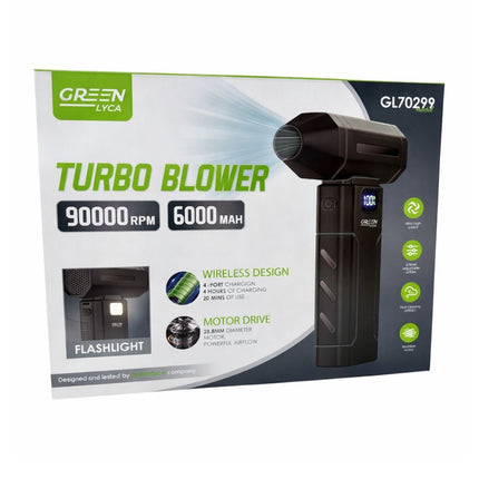 Green Lyca Turbo Blower Υψηλής Ταχύτητας 90000 RPM με Brushless Motor & LED Φακό GL70299