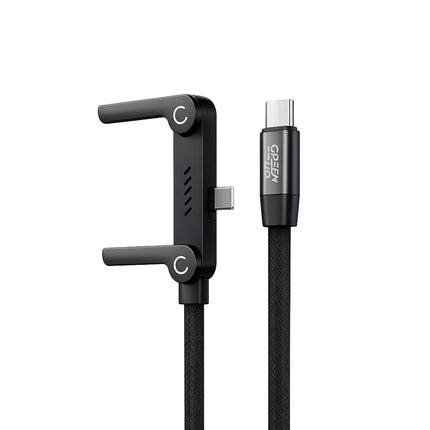 Green Lyca Καλώδιο USB-C 240 W 1,2 m με Αναδιπλούμενη Βάση Κινητού και Μεταφορά Δεδομένων GL70523