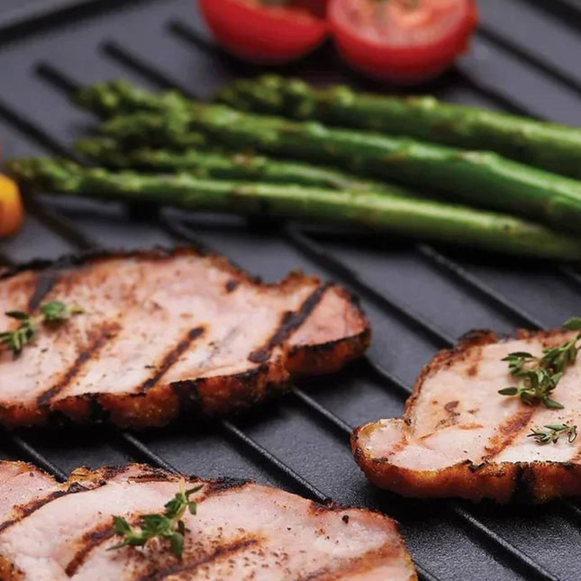 Broil King Exact Fit Μαντεμένια Πλάκα Ψησίματος Διπλής Όψης για Baron και Crown 11242 Μαύρο