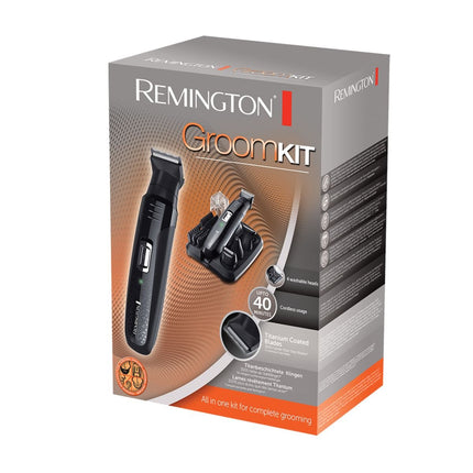 Remington Groom Kit Επαναφορτιζόμενο Πολυεργαλείο Περιποίησης με Λεπίδες Τιτανίου, Αυτονομία έως 40 Λεπτά και Βάση Αποθήκευσης PG6130