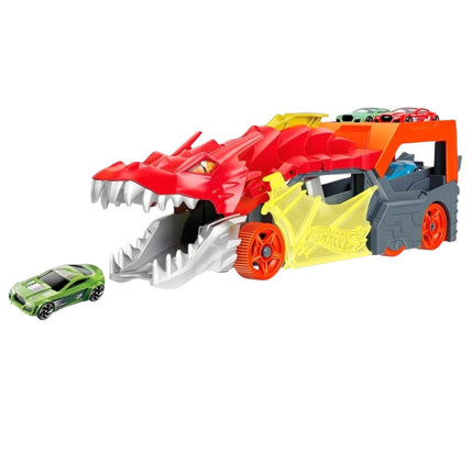 Hot Wheels Νταλίκα Δράκος με Εκτοξευτή & Αυτοκινητάκι GTK42 3+ Ετών