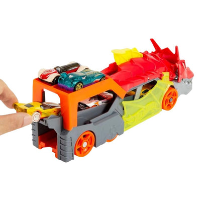 Hot Wheels Νταλίκα Δράκος με Εκτοξευτή & Αυτοκινητάκι GTK42 3+ Ετών