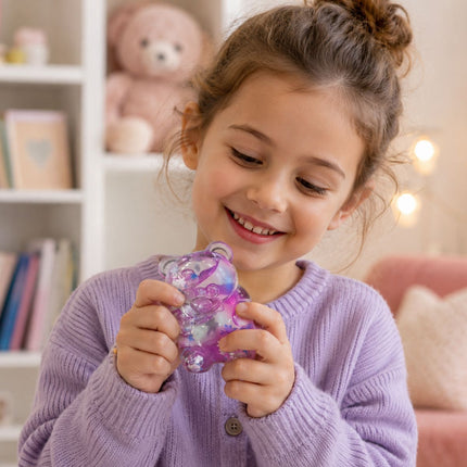 Gummy Bear Squish Μαλακό Παιχνίδι Αντιστρές Αρκουδάκι με Φως 1 Τεμάχιο 3+ Ετών σε Διάφορα Χρώματα